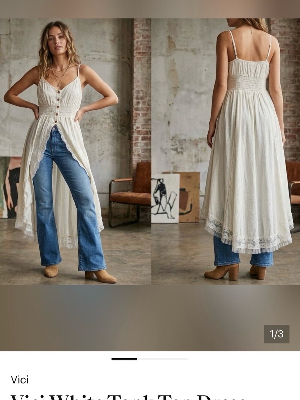 Vici White Tank Top Dress